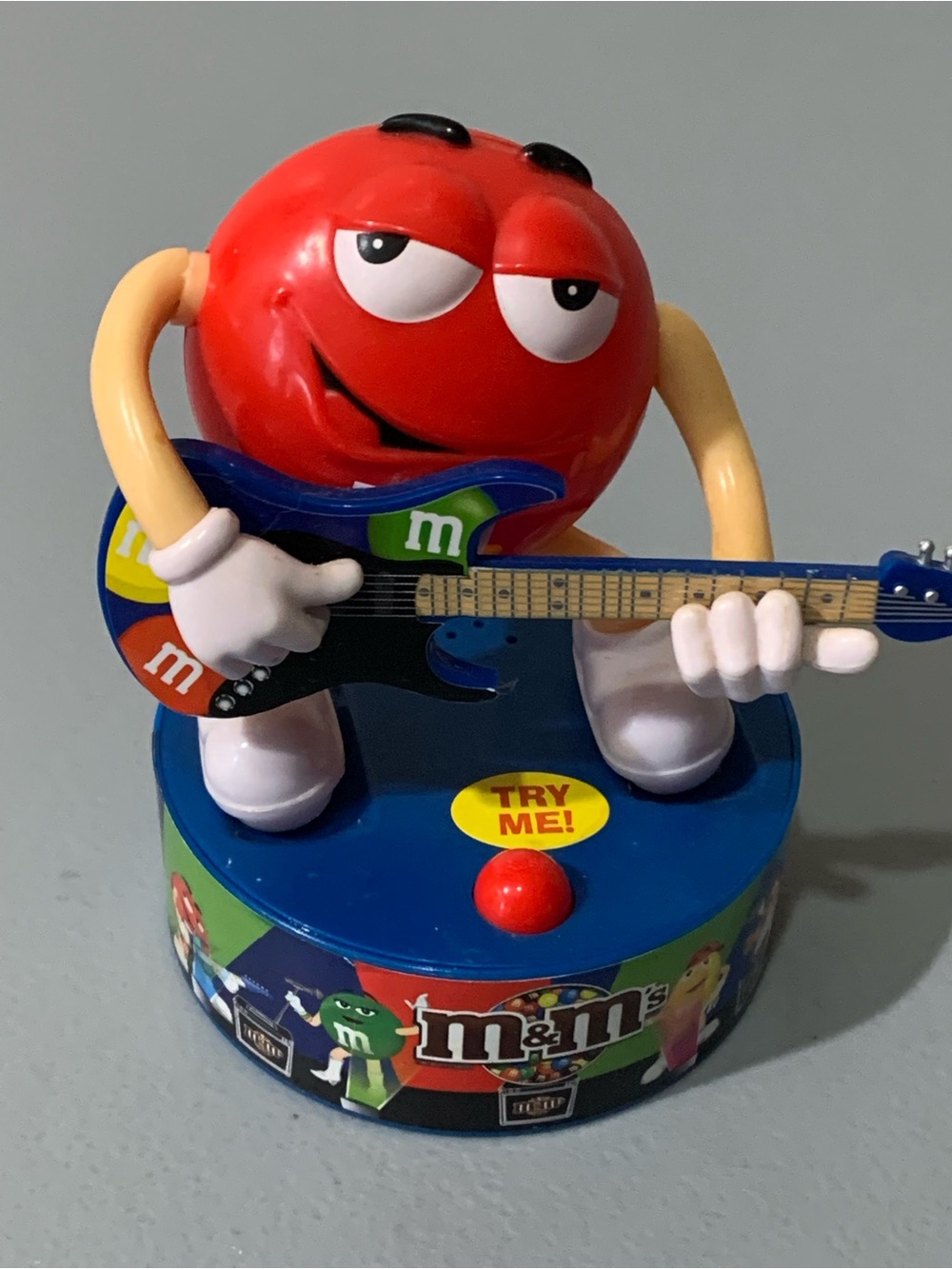 M&M'S Red Guitarist Musical Figure with Blue Base